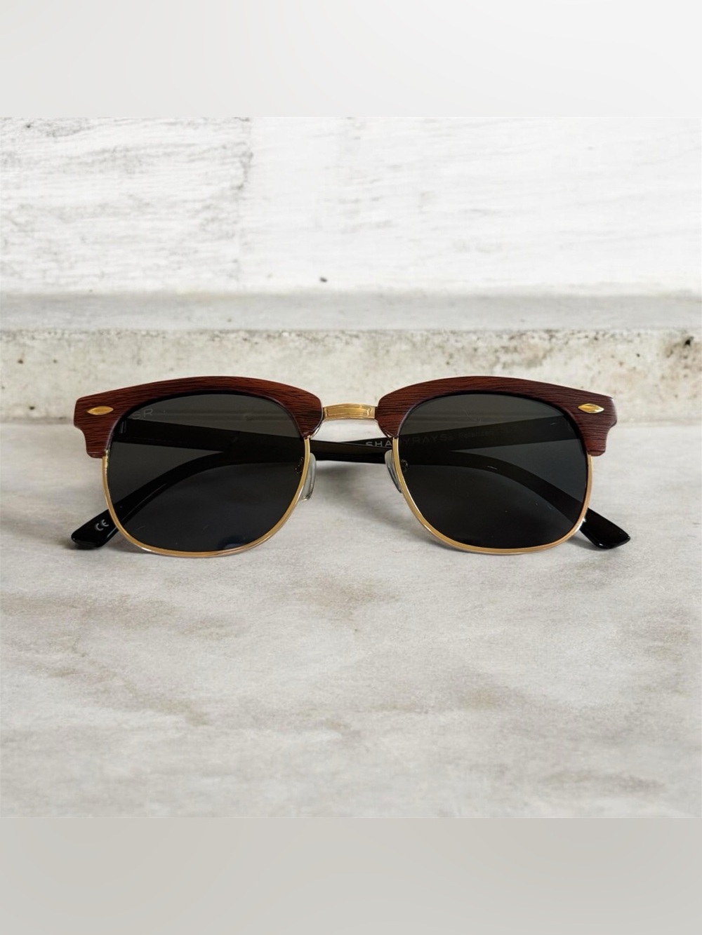 Shady Rays Oakmont Timber Polarized Woodgrain Sunglasses - Picture 2 of 6